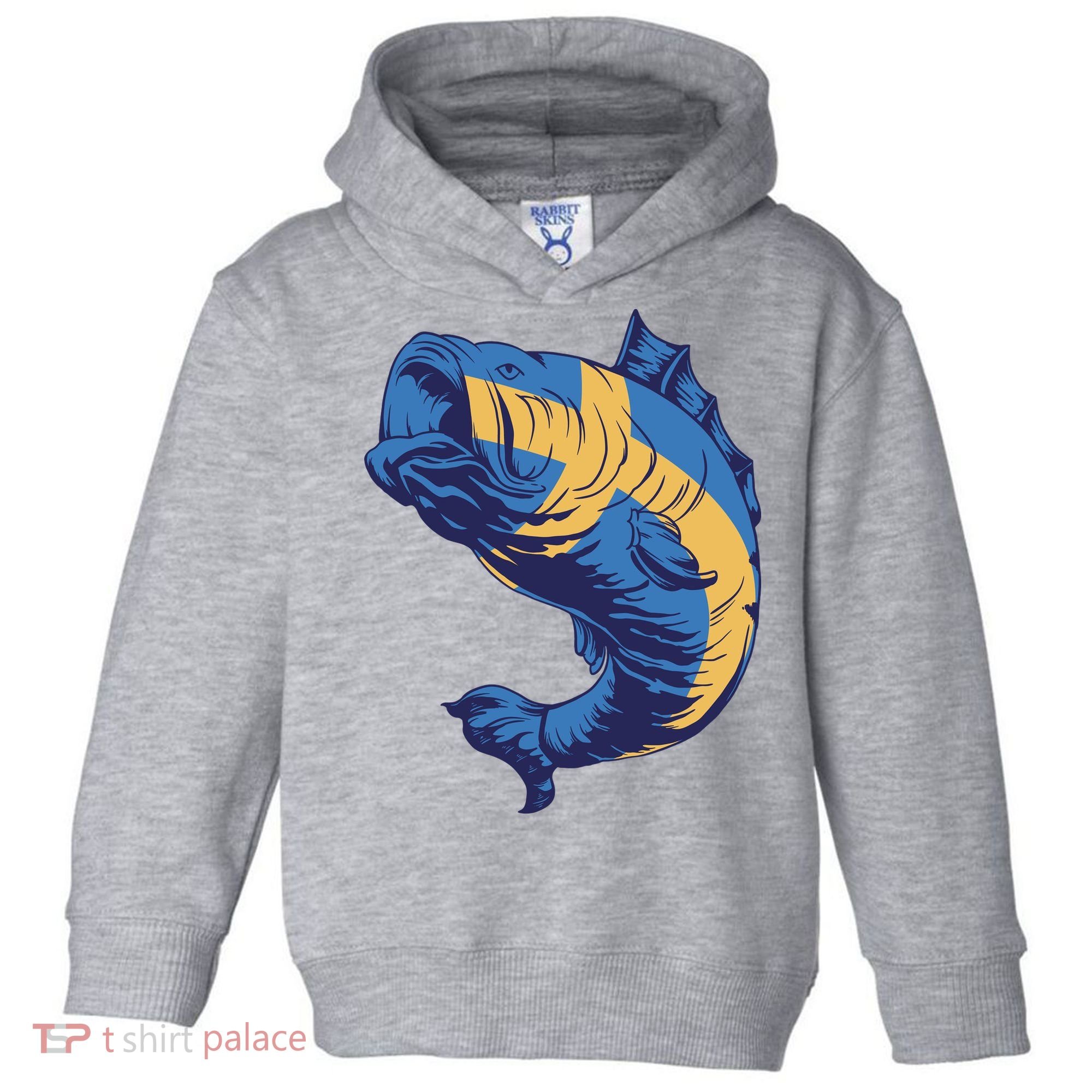Swedish Flag Fish Toddler Hoodie