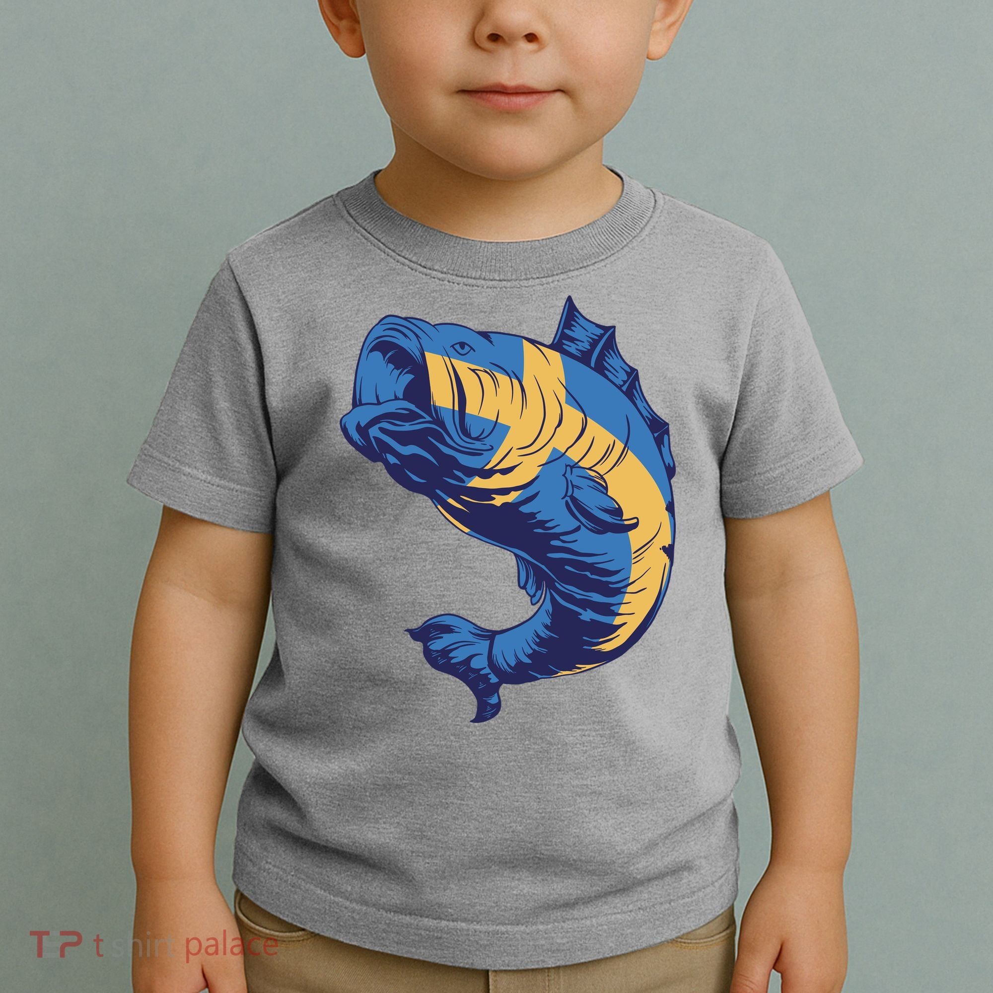 Swedish Flag Fish Toddler T-Shirt
