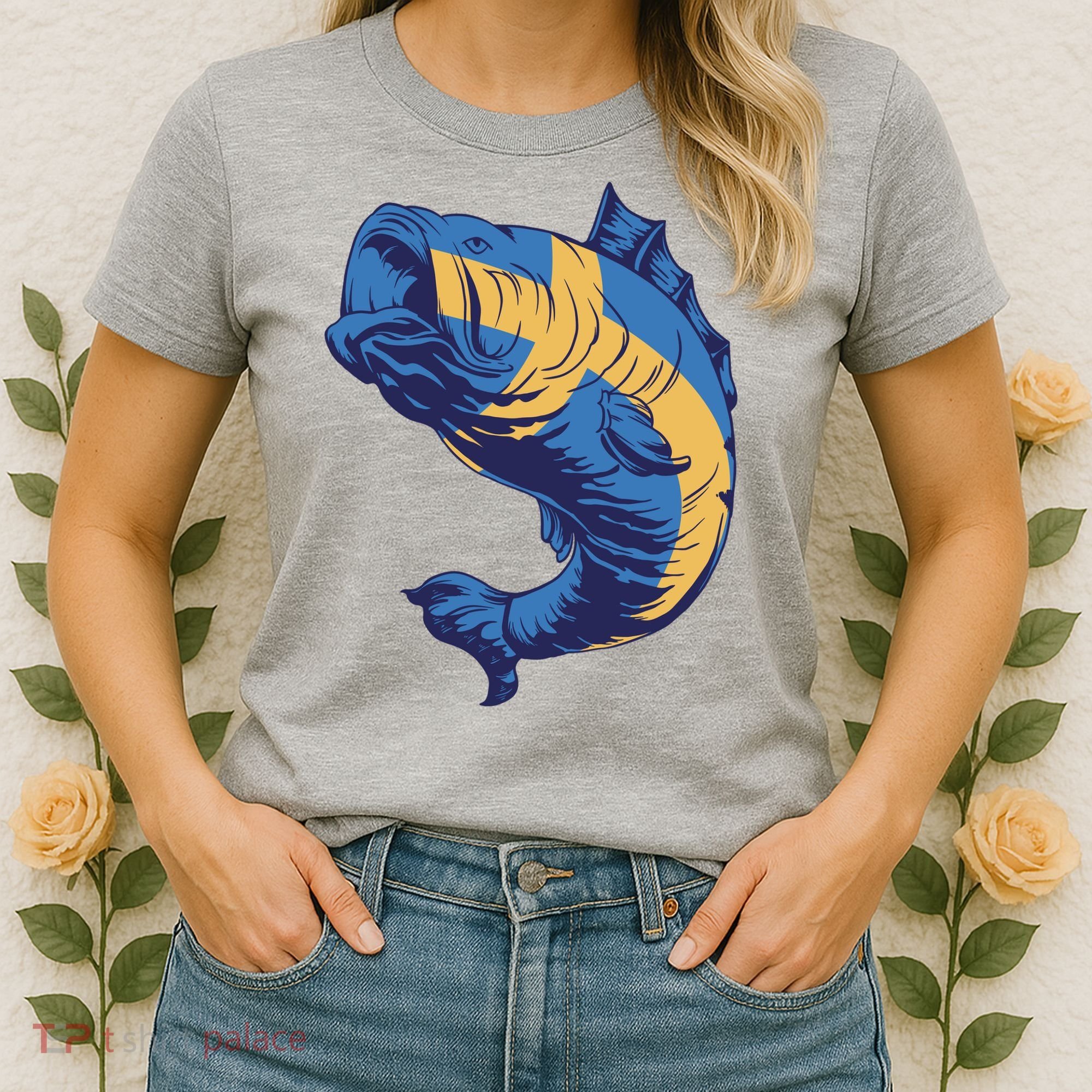 Swedish Flag Fish Women's T-Shirt