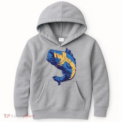 Swedish Flag Fish Kids Hoodie