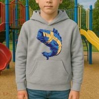 Swedish Flag Fish Kids Hoodie thumb 2