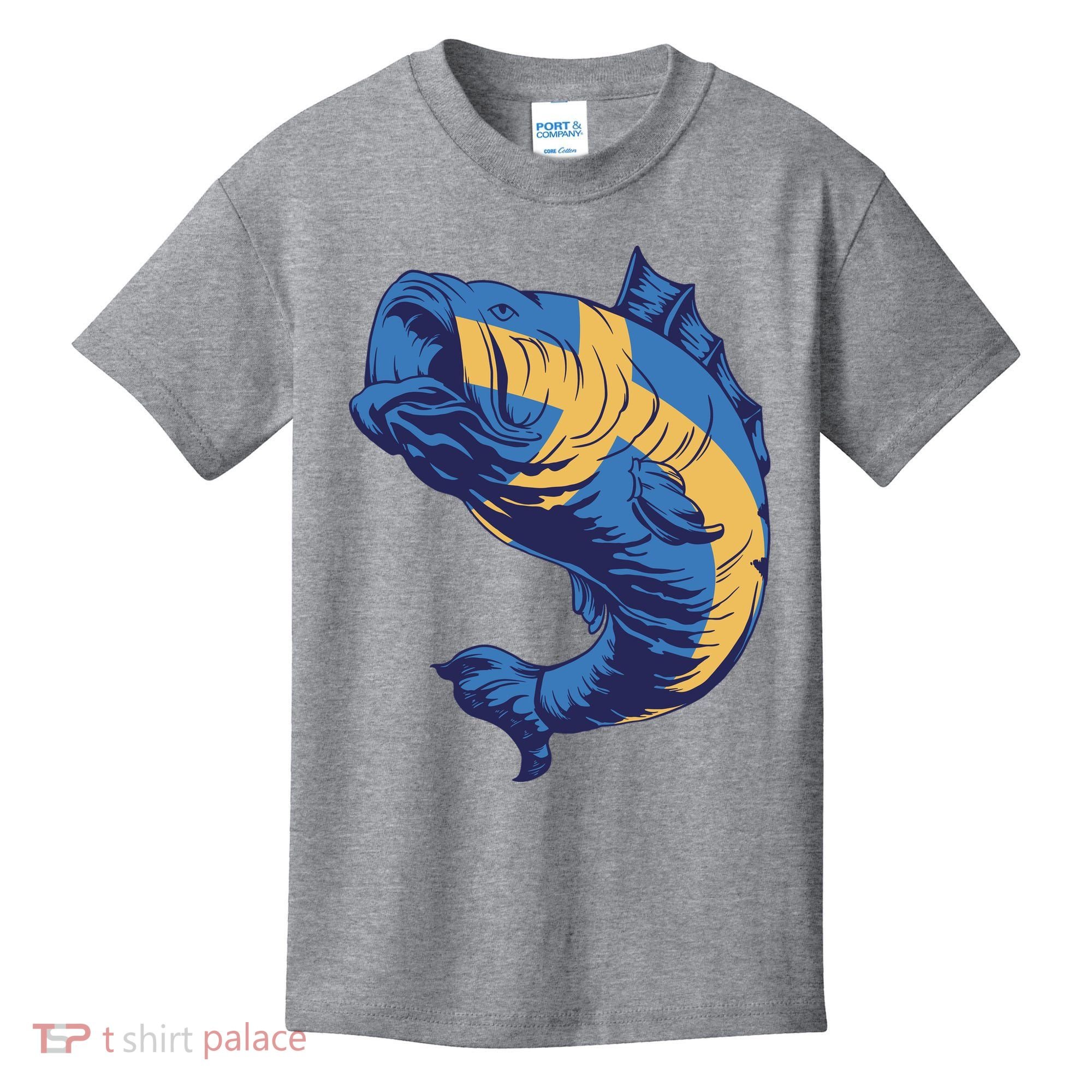 Swedish Flag Fish Kids T-Shirt