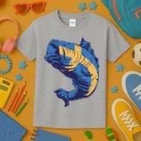 Swedish Flag Fish Kids T-Shirt thumb 3