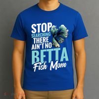 Siamese Fighting Fish Mom Mothers Day Freshwater Betta Fish Gift T-Shirt thumb 3