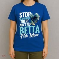Siamese Fighting Fish Mom Mothers Day Freshwater Betta Fish Gift T-Shirt thumb 4