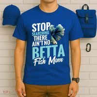 Siamese Fighting Fish Mom Mothers Day Freshwater Betta Fish Gift T-Shirt thumb 6
