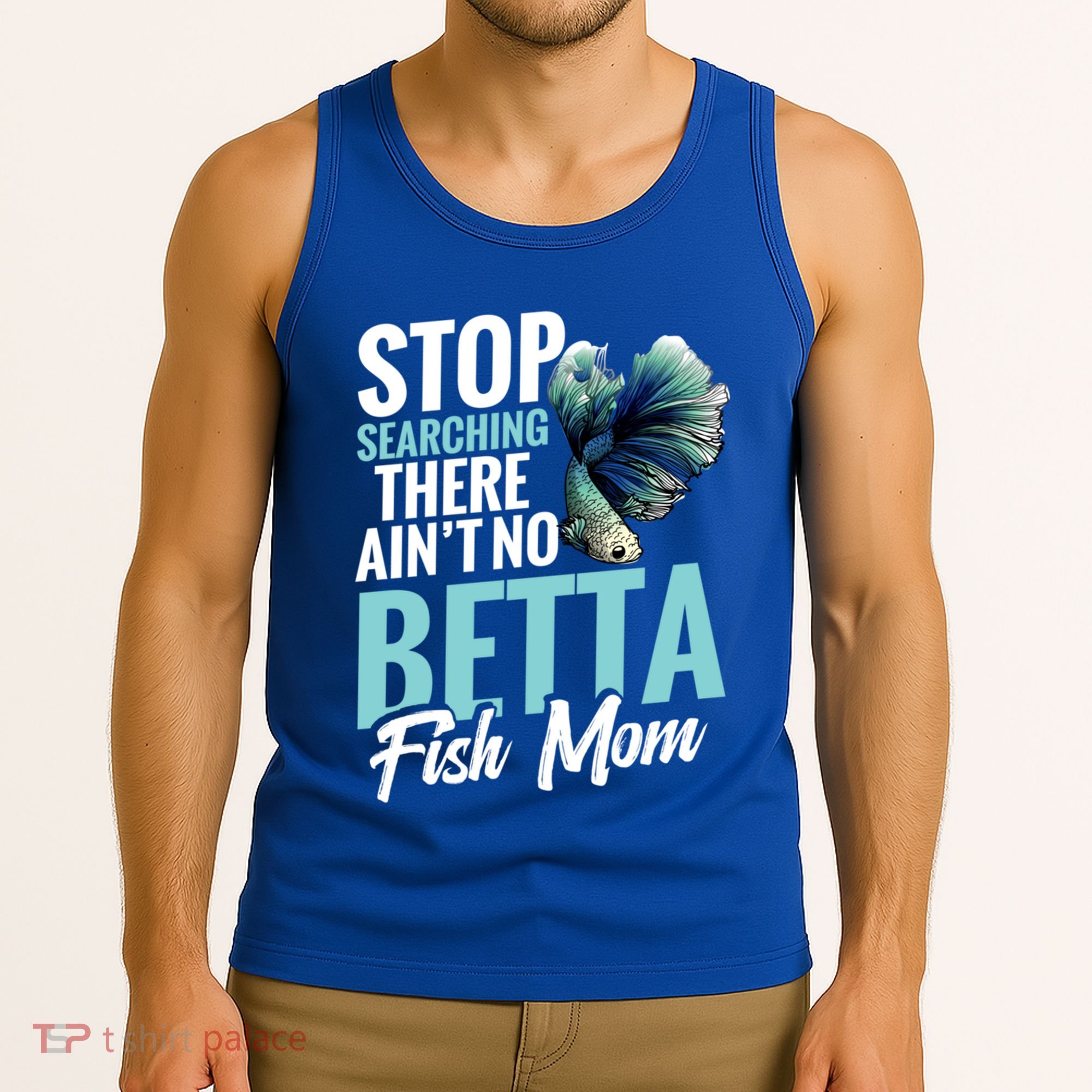 Siamese Fighting Fish Mom Mothers Day Freshwater Betta Fish Gift Tank Top