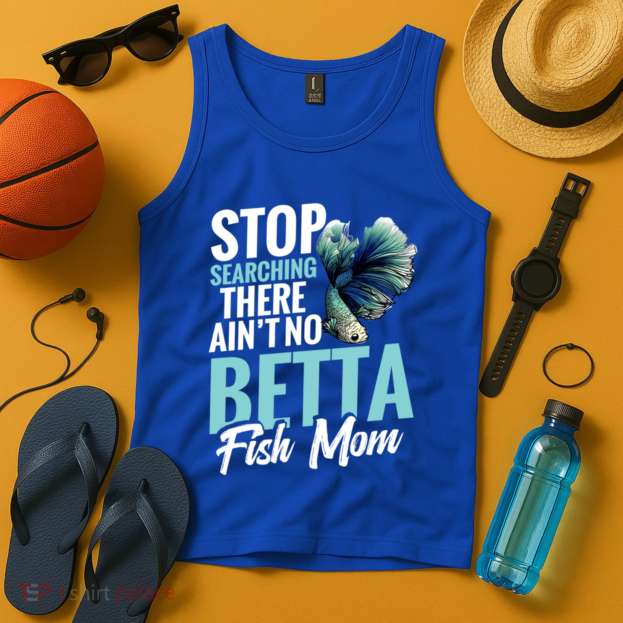 Siamese Fighting Fish Mom Mothers Day Freshwater Betta Fish Gift Tank Top