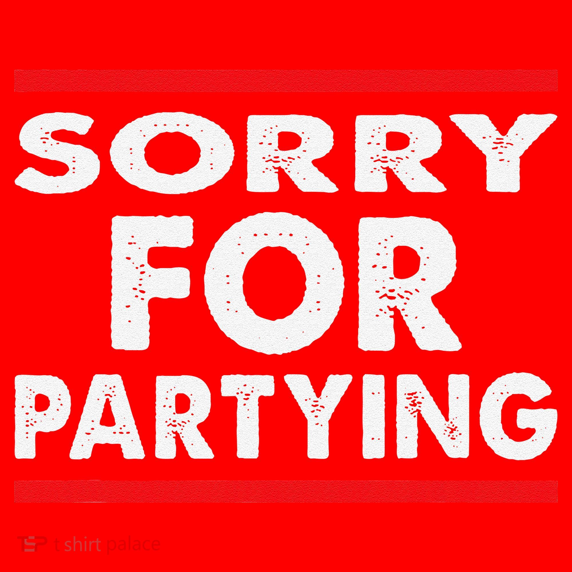 Sorry Funny For Partying Halloween Birthday Humor Santa Hat