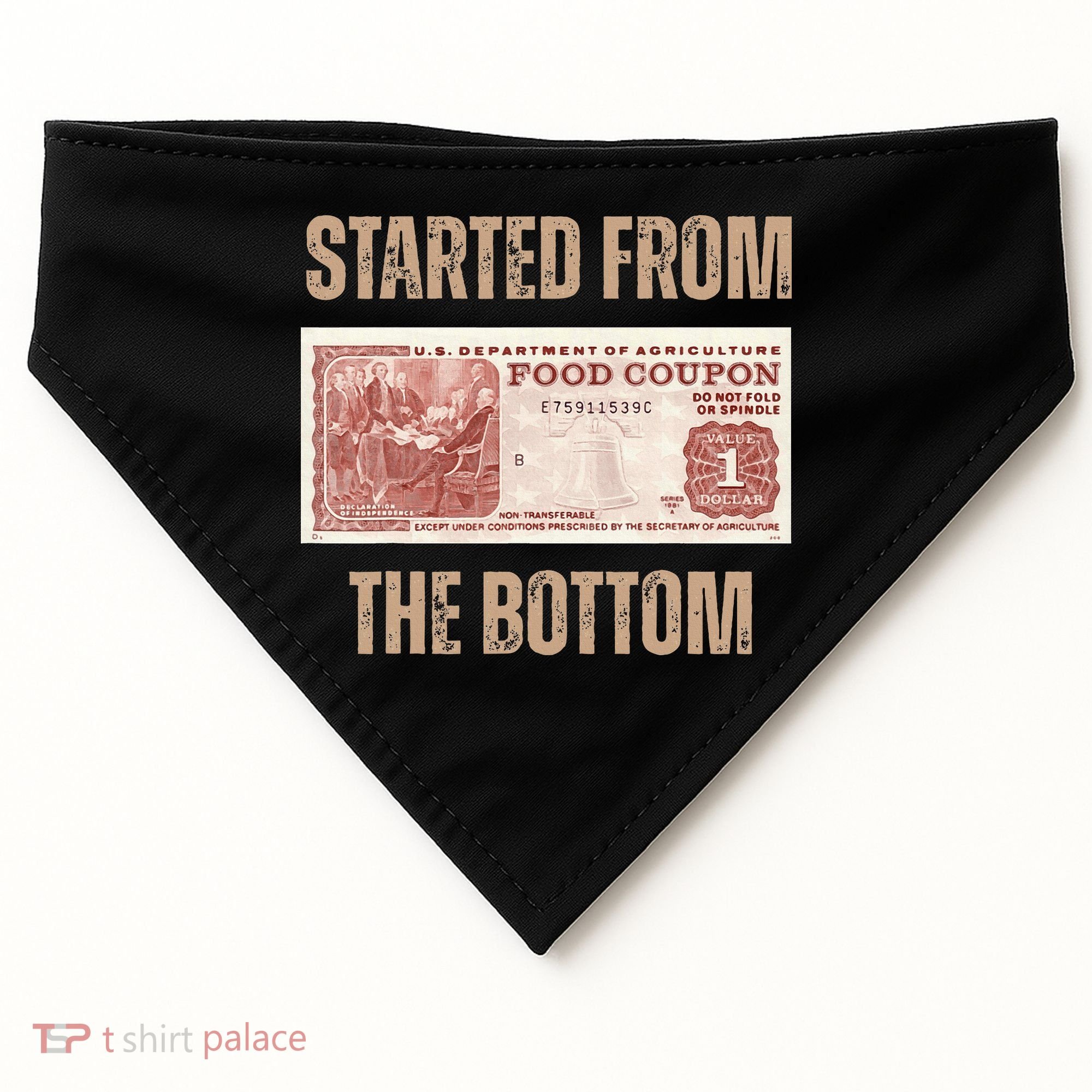 Started From Food Stamp Amounts In Each State The Bottom USA-Made Doggie Bandana