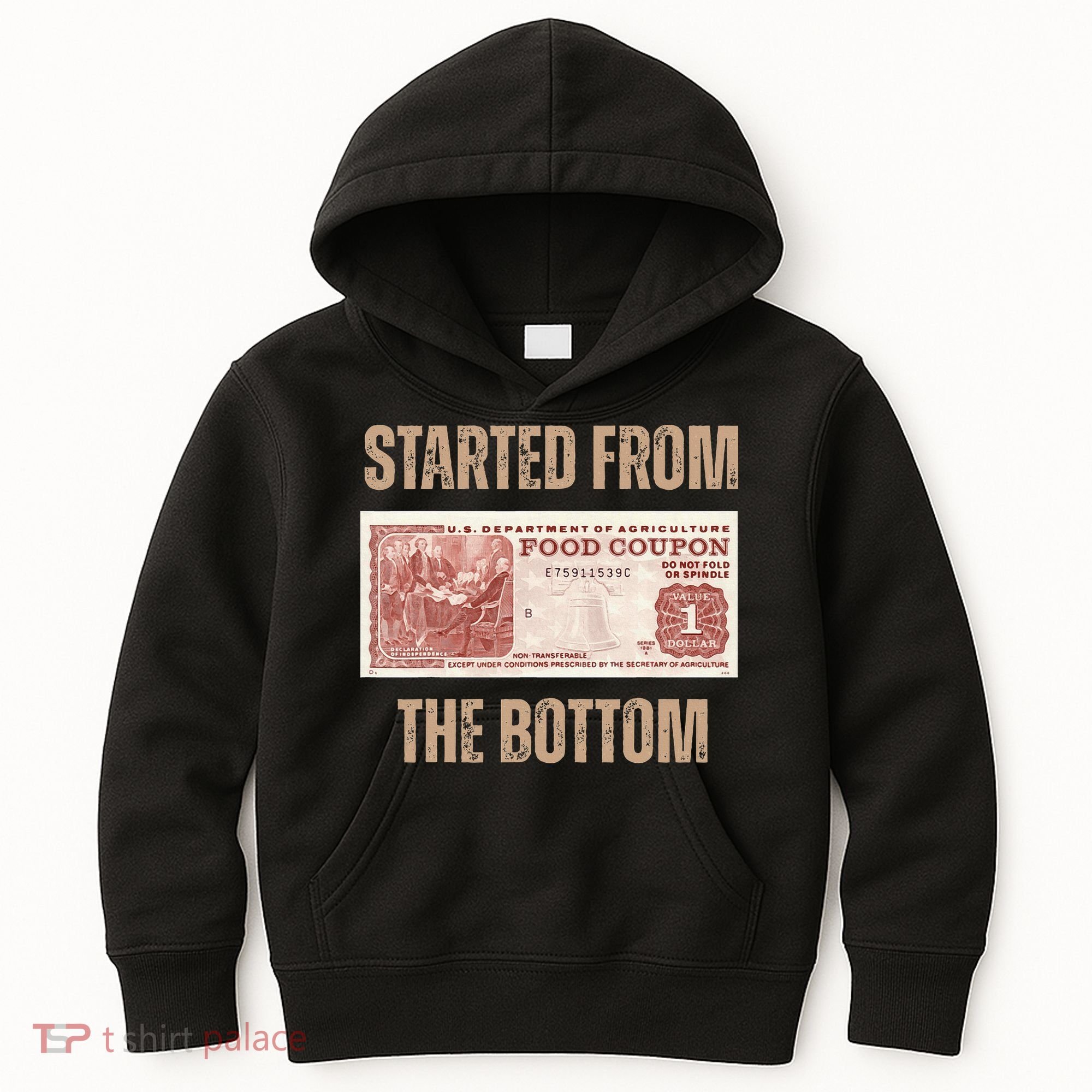 Started From Food Stamp Amounts In Each State The Bottom Kids Hoodie
