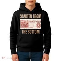 Started From Food Stamp Amounts In Each State The Bottom Kids Hoodie thumb 4