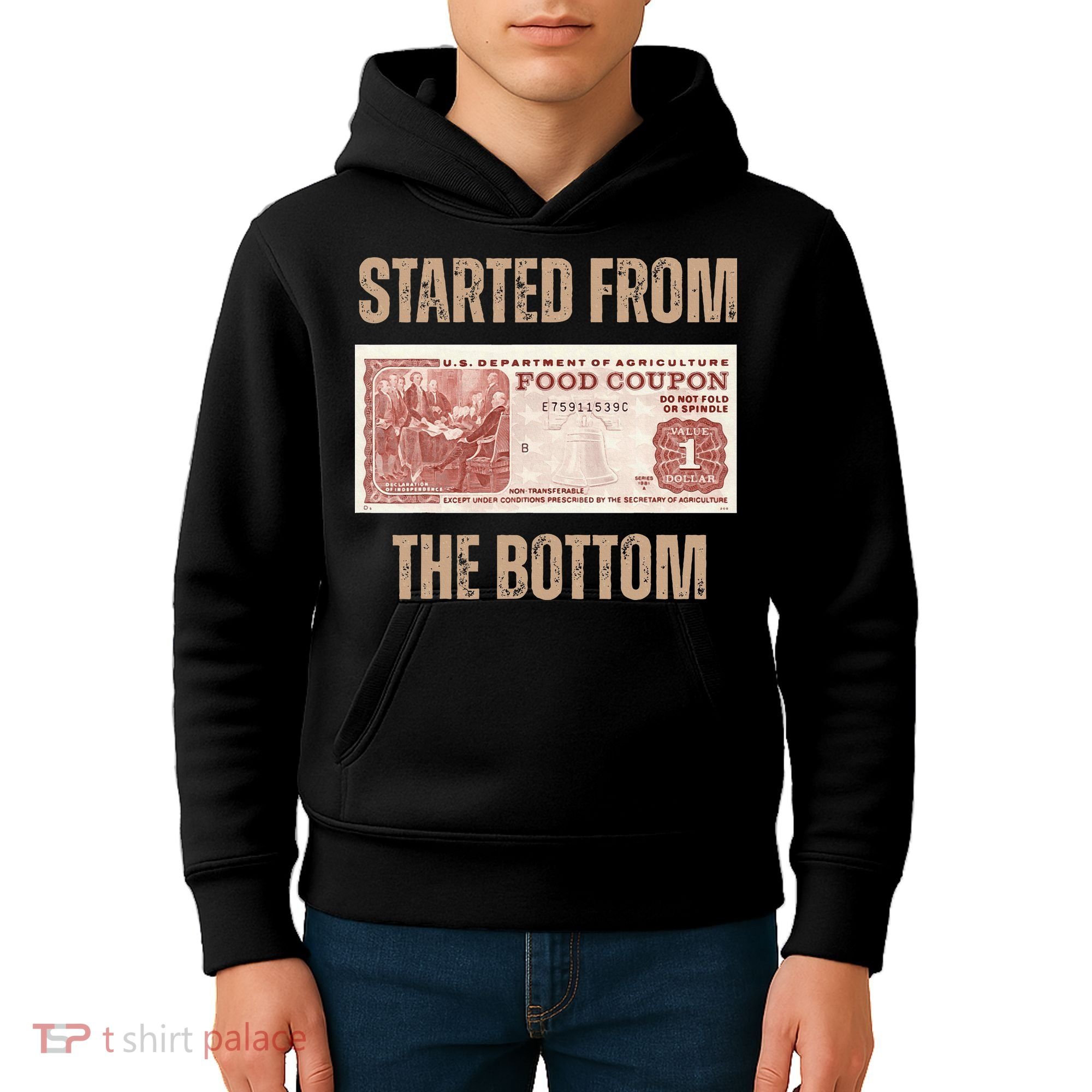 Started From Food Stamp Amounts In Each State The Bottom Kids Hoodie