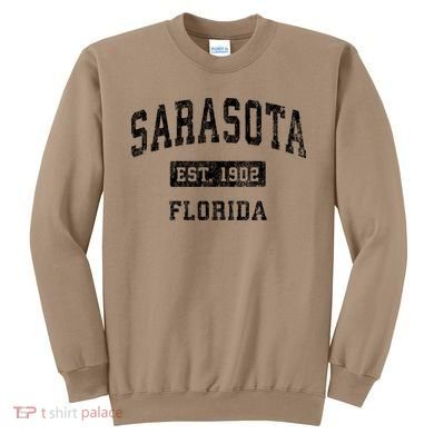 Sarasota Florida Fl Vintage Established Sweatshirt