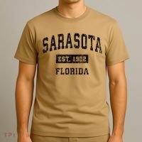 Sarasota Florida Fl Vintage Established T-Shirt thumb 3