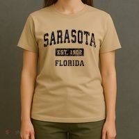 Sarasota Florida Fl Vintage Established T-Shirt thumb 4