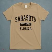 Sarasota Florida Fl Vintage Established T-Shirt thumb 5