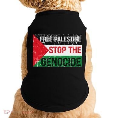 Supporting Freedom Free Palestine Stop The Genocide Doggie Tank