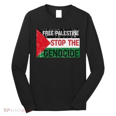 Supporting Freedom Free Palestine Stop The Genocide Long Sleeve Shirt