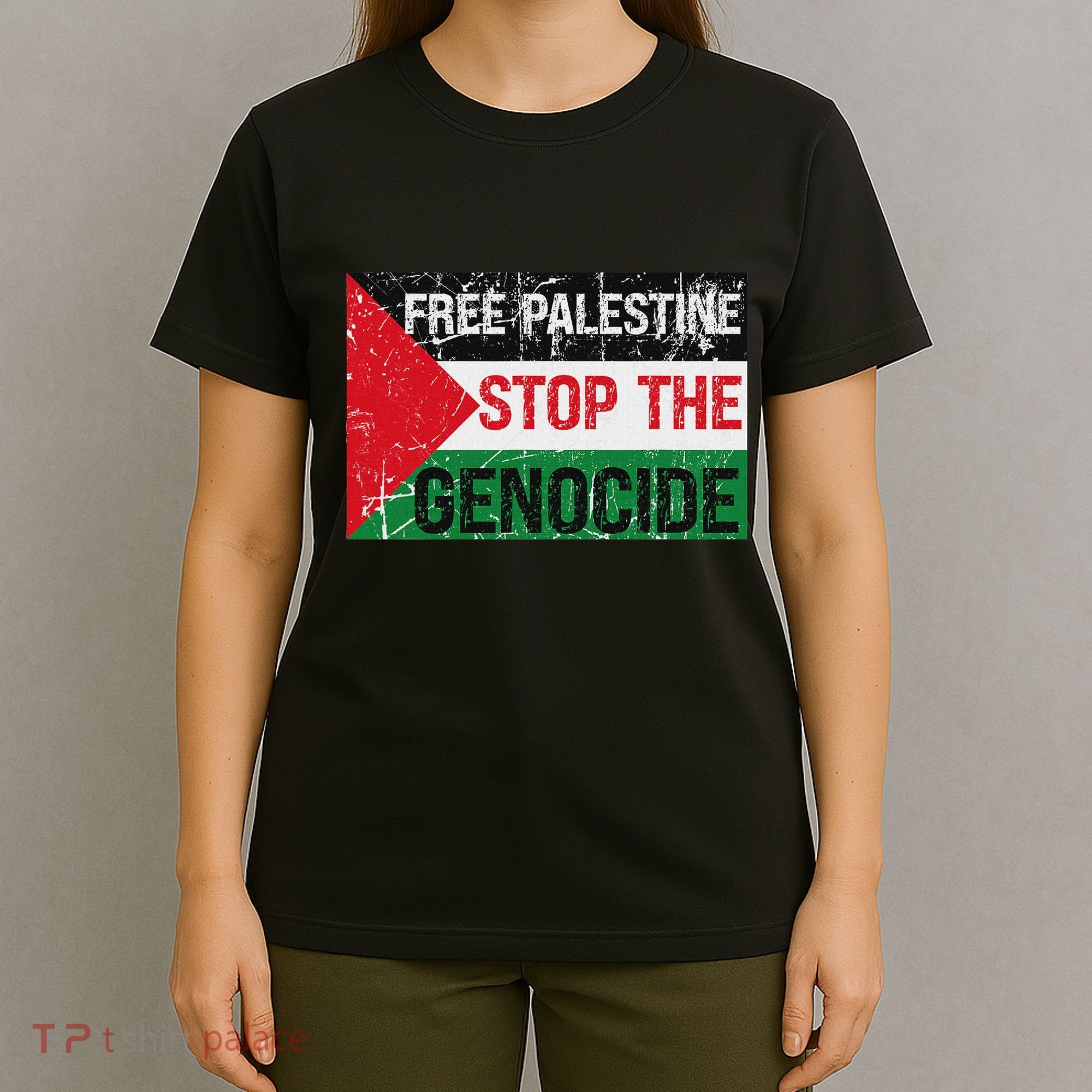 Supporting Freedom Free Palestine Stop The Genocide T-Shirt