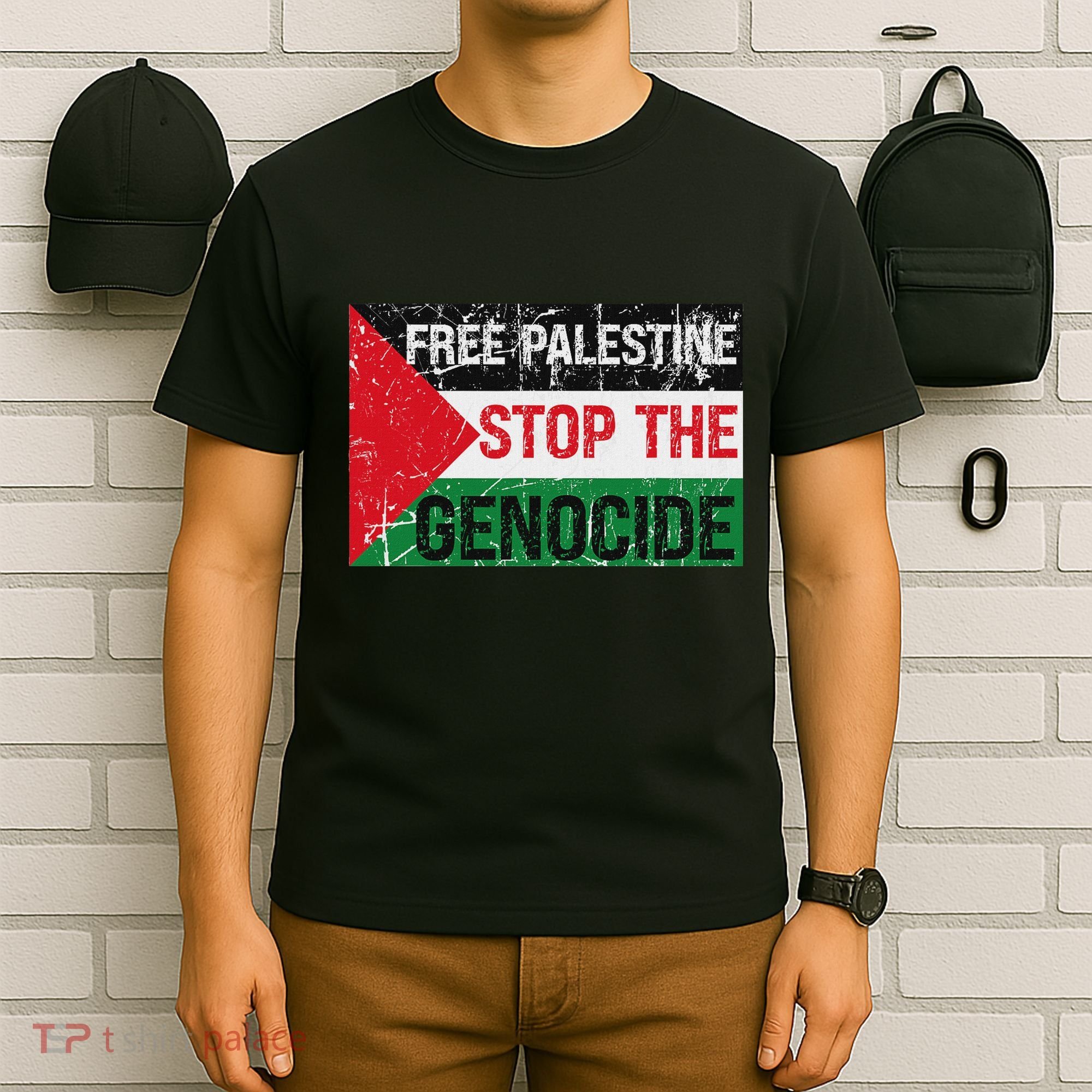 Supporting Freedom Free Palestine Stop The Genocide T-Shirt