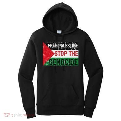 Supporting Freedom Free Palestine Stop The Genocide Women's Hoodie