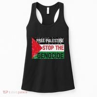 Supporting Freedom Free Palestine Stop The Genocide Women's Tank Top thumb 0