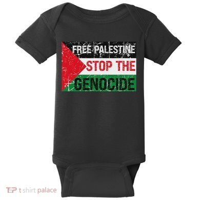 Supporting Freedom Free Palestine Stop The Genocide Baby Bodysuit