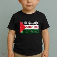 Supporting Freedom Free Palestine Stop The Genocide Toddler T-Shirt thumb 2
