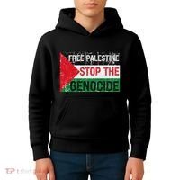 Supporting Freedom Free Palestine Stop The Genocide Kids Hoodie thumb 4