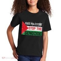 Supporting Freedom Free Palestine Stop The Genocide Kids T-Shirt thumb 2