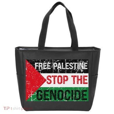 Supporting Freedom Free Palestine Stop The Genocide Tote Bag