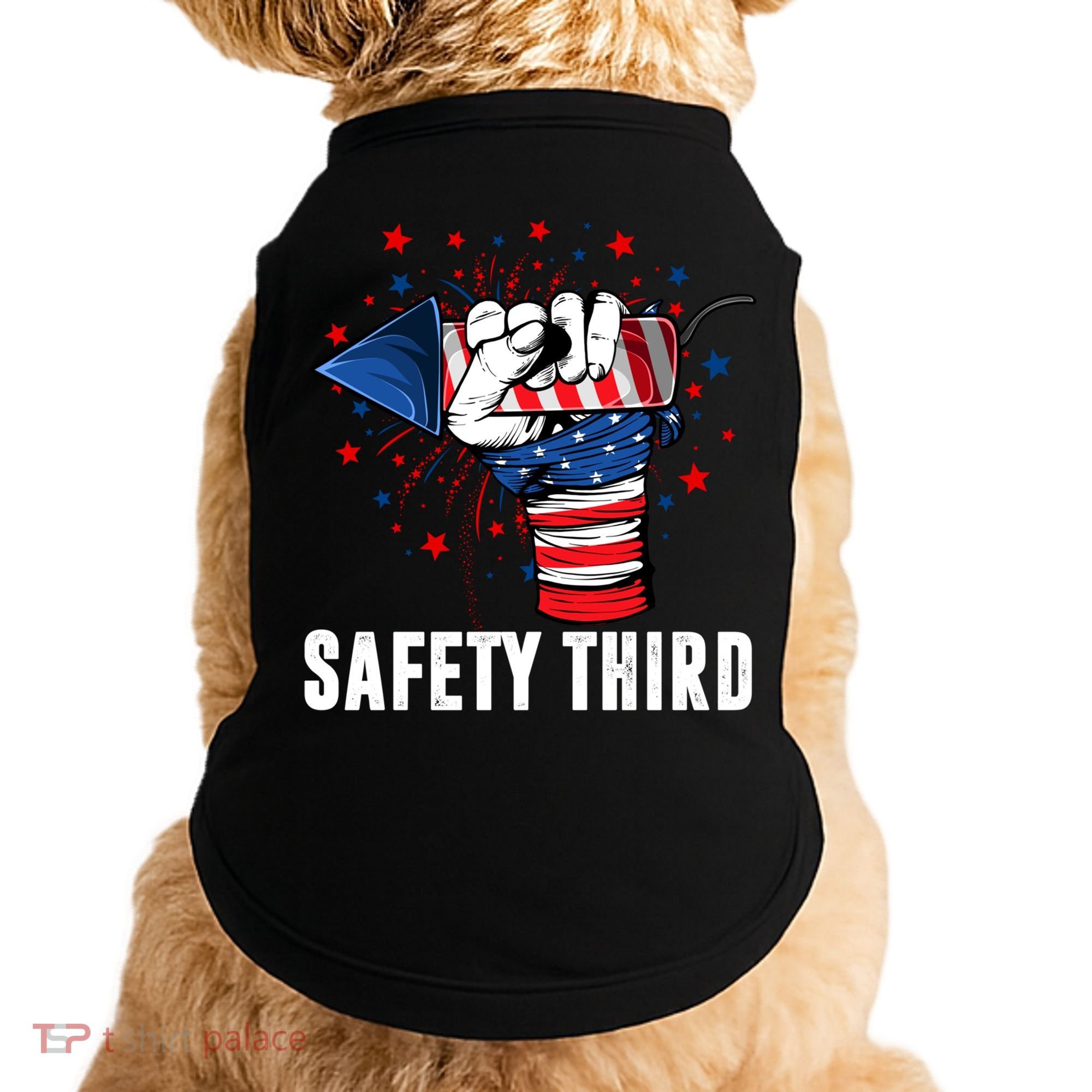 Sarcastic Fireworks Firecrackers 4th Of July Safety Third Gift Doggie Tank
