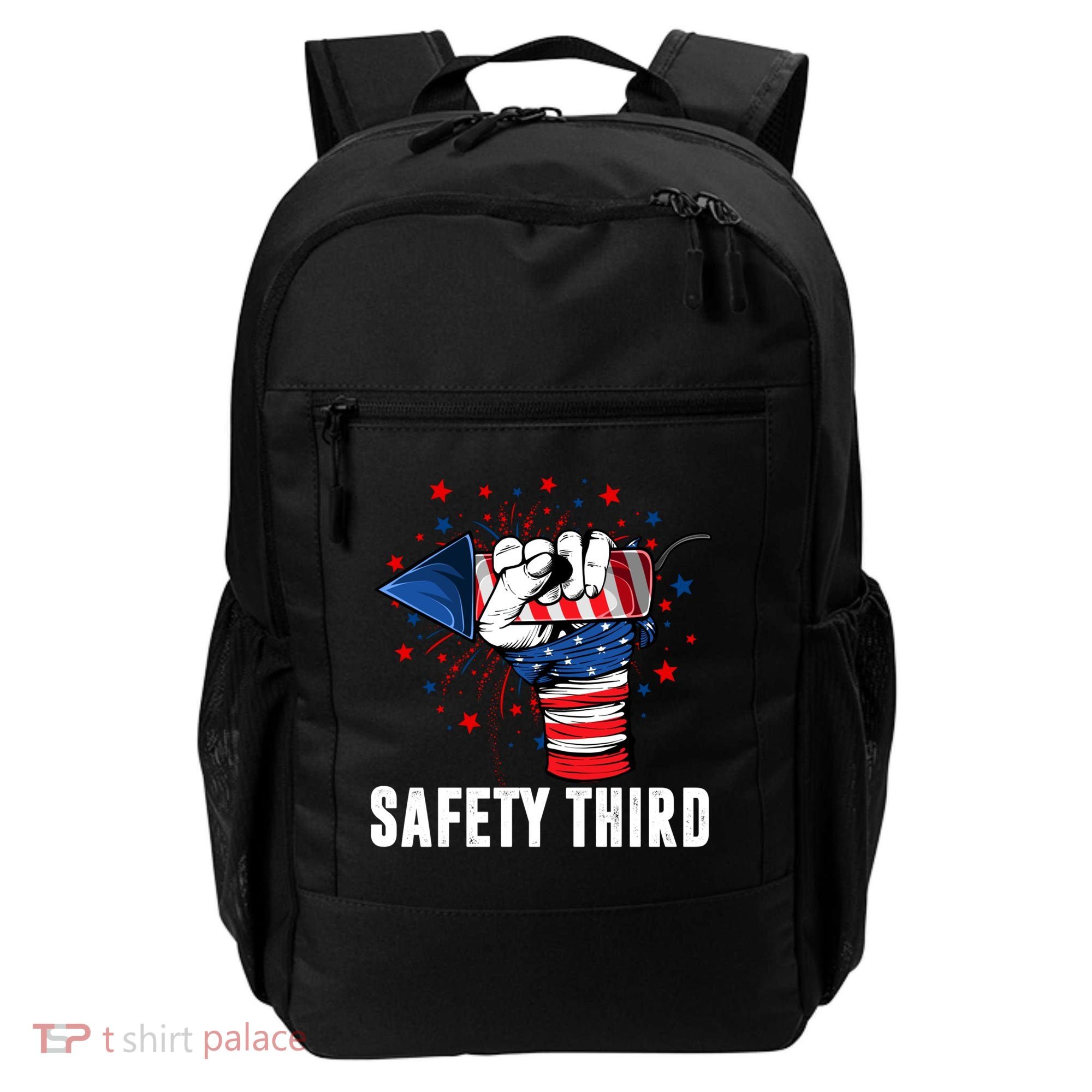 Sarcastic Fireworks Firecrackers 4th Of July Safety Third Gift Backpack