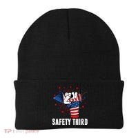 Sarcastic Fireworks Firecrackers 4th Of July Safety Third Gift Beanie thumb 0