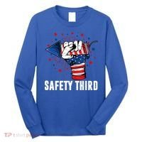 Sarcastic Fireworks Firecrackers 4th Of July Safety Third Gift Long Sleeve Shirt thumb 0