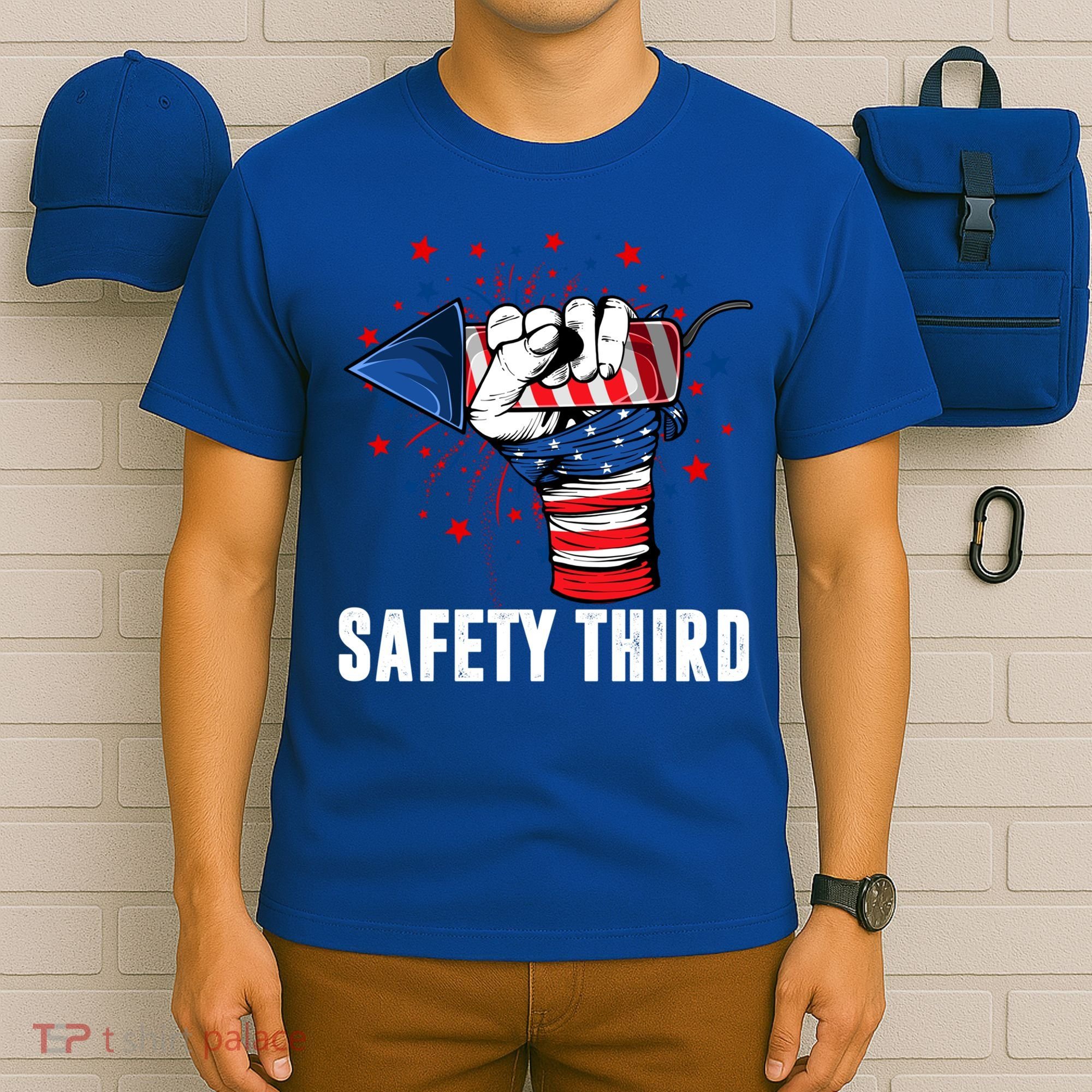 Sarcastic Fireworks Firecrackers 4th Of July Safety Third Gift T-Shirt