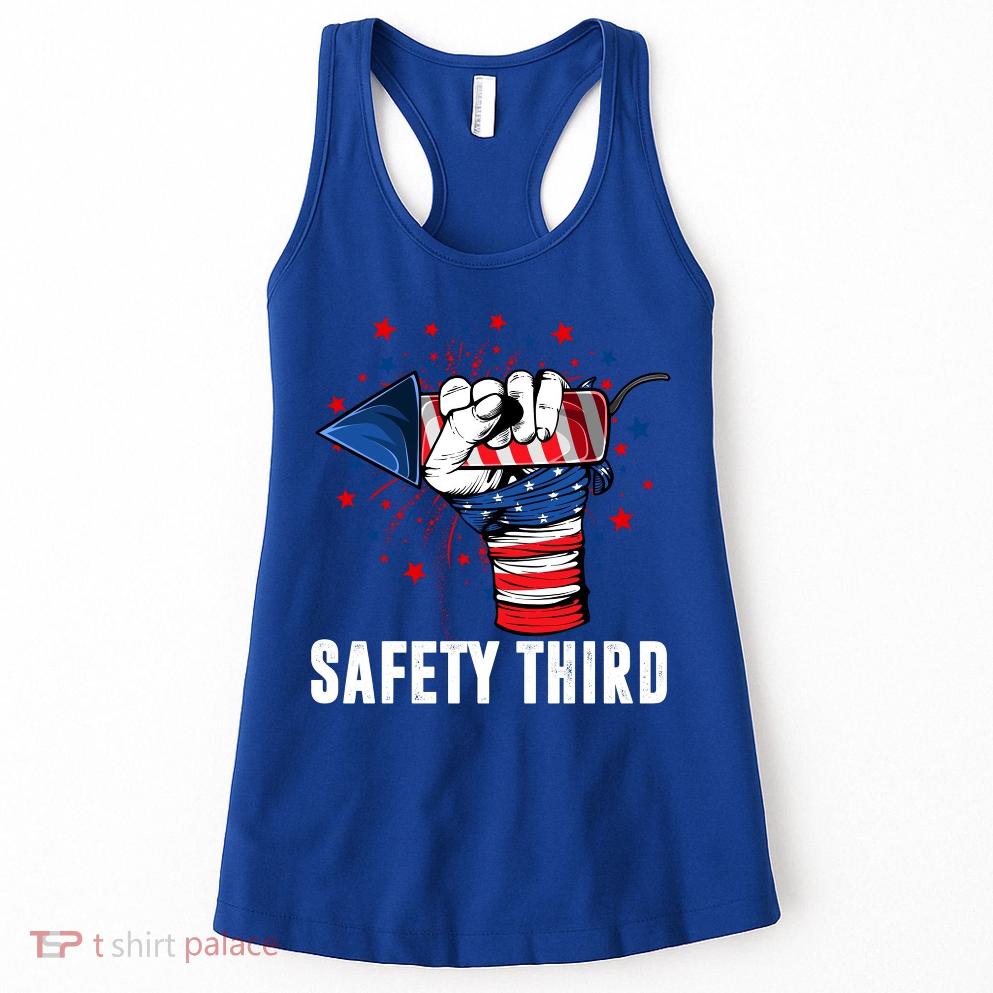 Sarcastic Fireworks Firecrackers 4th Of July Safety Third Gift Women's Tank Top