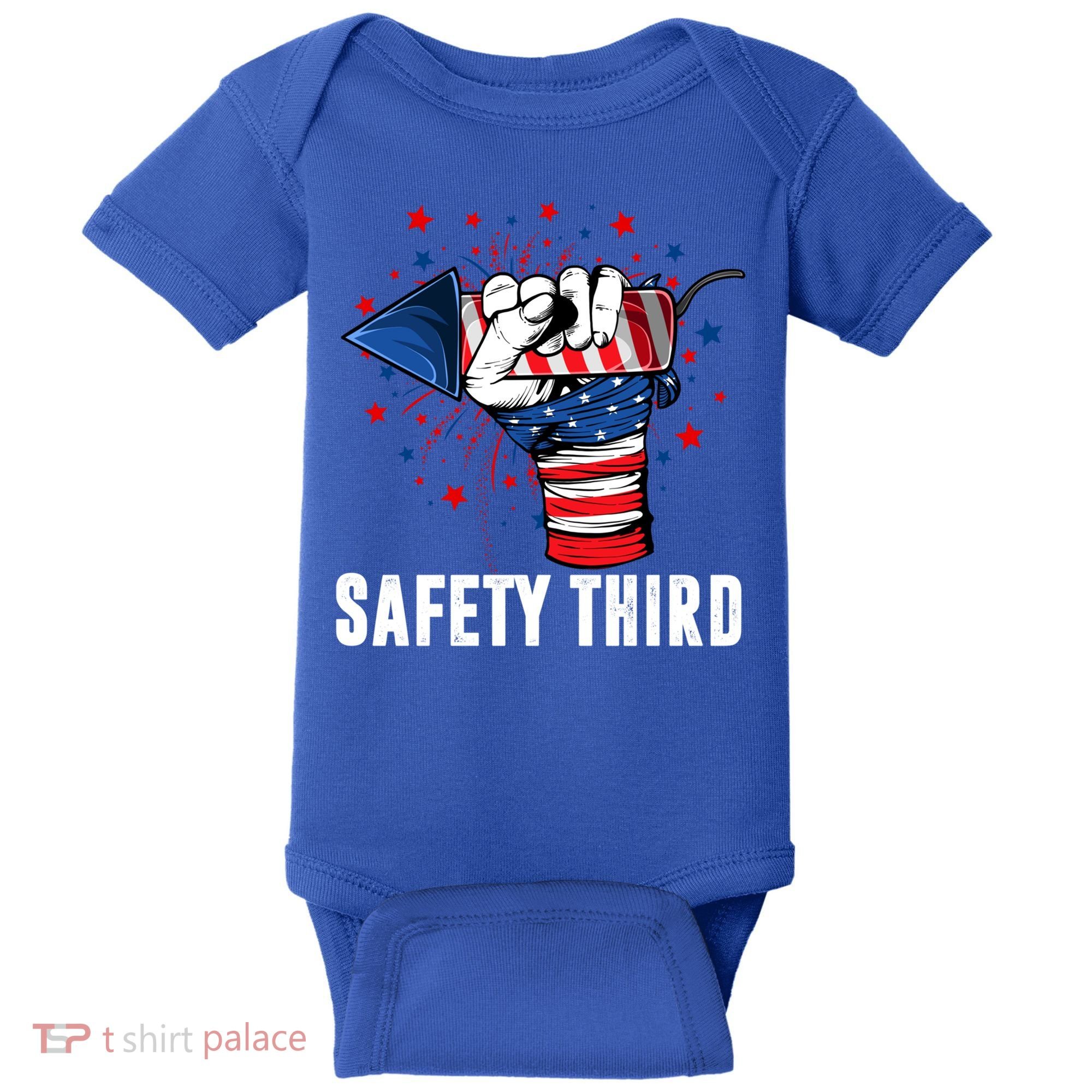 Sarcastic Fireworks Firecrackers 4th Of July Safety Third Gift Baby Bodysuit