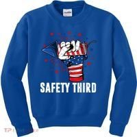 Sarcastic Fireworks Firecrackers 4th Of July Safety Third Gift Kids Sweatshirt thumb 0