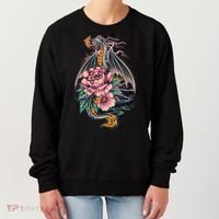 Springtime Floral Fire Dragon Women's Sweatshirt thumb 0