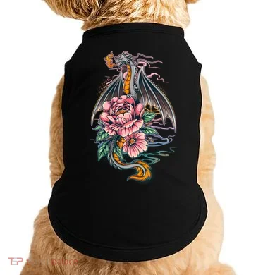 Springtime Floral Fire Dragon Doggie Tank