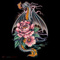 Springtime Floral Fire Dragon Apron thumb 3