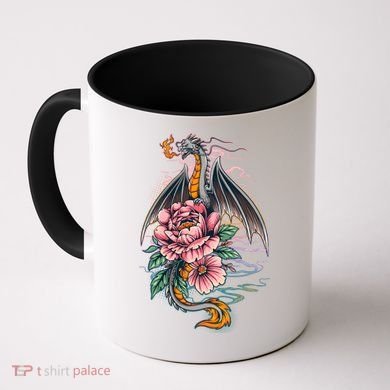 Springtime Floral Fire Dragon Coffee Mug