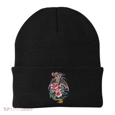 Springtime Floral Fire Dragon Beanie