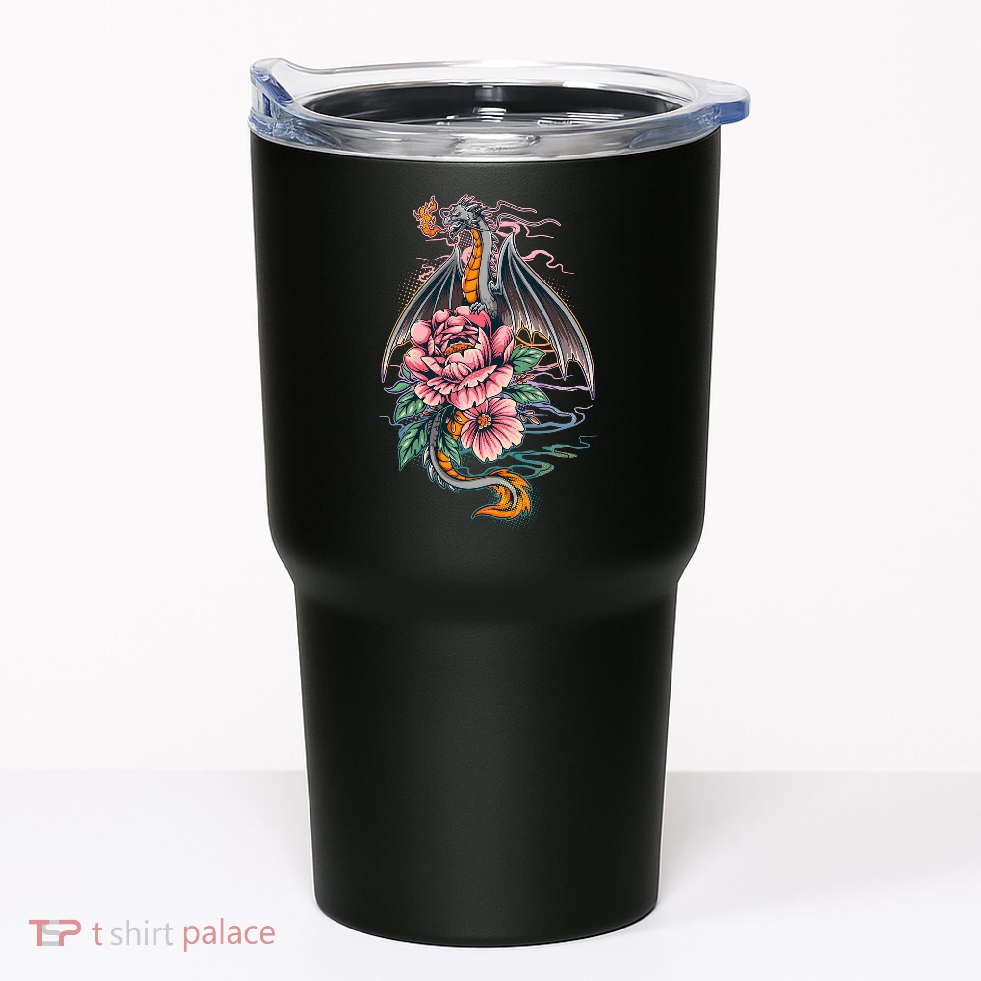Springtime Floral Fire Dragon Tumbler