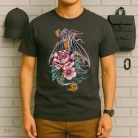 Springtime Floral Fire Dragon T-Shirt thumb 6