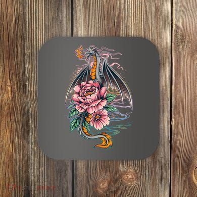 Springtime Floral Fire Dragon Coaster