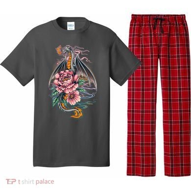 Springtime Floral Fire Dragon Pajama Set