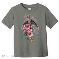 Springtime Floral Fire Dragon Toddler T-Shirt thumb 0